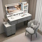 Luxury Vanity Makeup  Dressing Table Makeup Vanity with Lights 5 Drawers and Cabinets Dressing Table Set with Large Mirror Desk