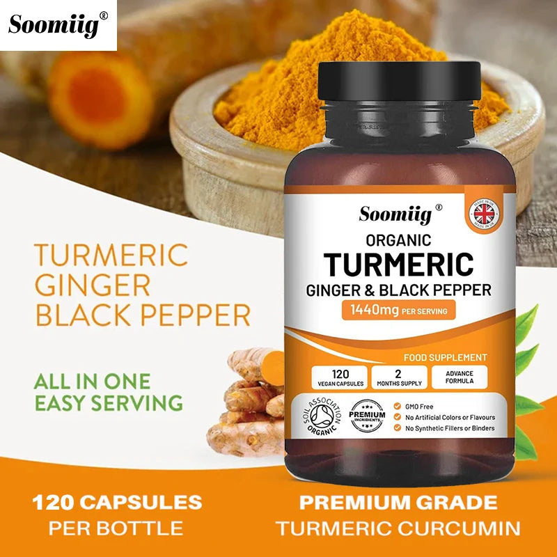 Turmeric + Ginger & Black Pepper Capsules – Joint & Flexibility Support
