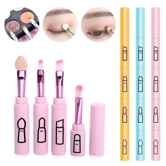 4-in-1 Detachable Makeup Brush Set – Travel Brushes