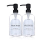 Clear Shampoo & Body Wash Dispenser Set – Stainless Pump