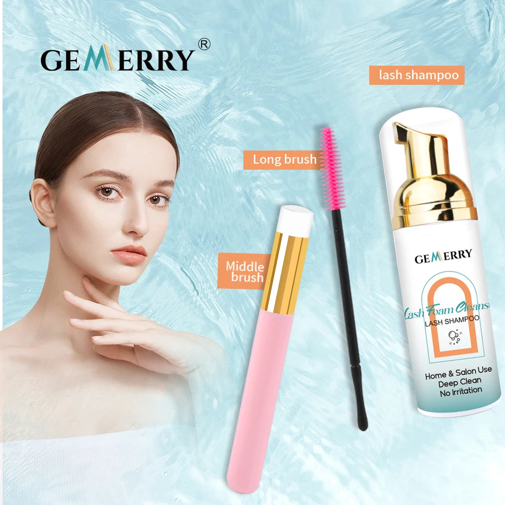 Lash Shampoo Kit (60ml) – Brush & Bubble Cleanser