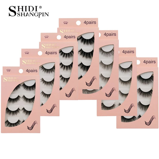 3D Mink False Eyelashes – 4 Pairs