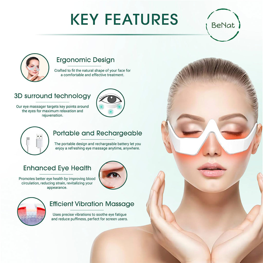 Under-Eye Red Light Therapy Skin Rejuvenation and Relaxation Massager-1