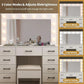 45.3 Vanity Desk With Glass Table top Illuminated White
