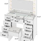 45.3 Vanity Desk With Glass Table top Illuminated White