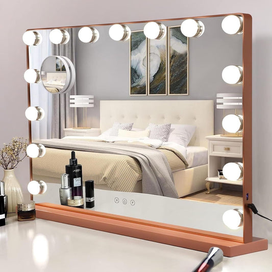 Rose Gold Hollywood Vanity — 12 LED Bulbs