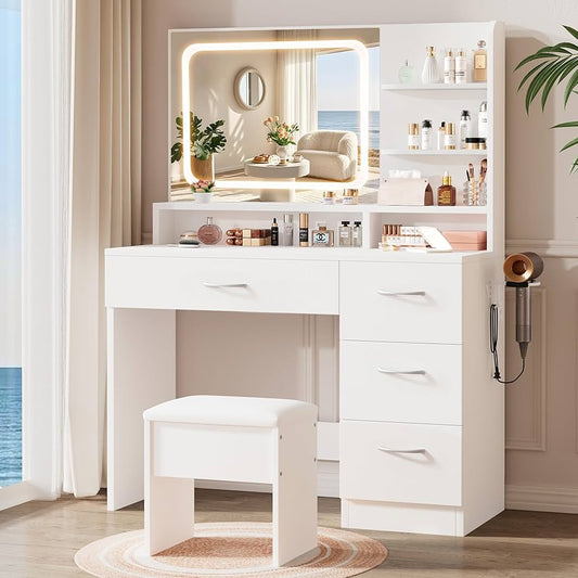 Modern Smart LED Vanity — 10 Drawers
