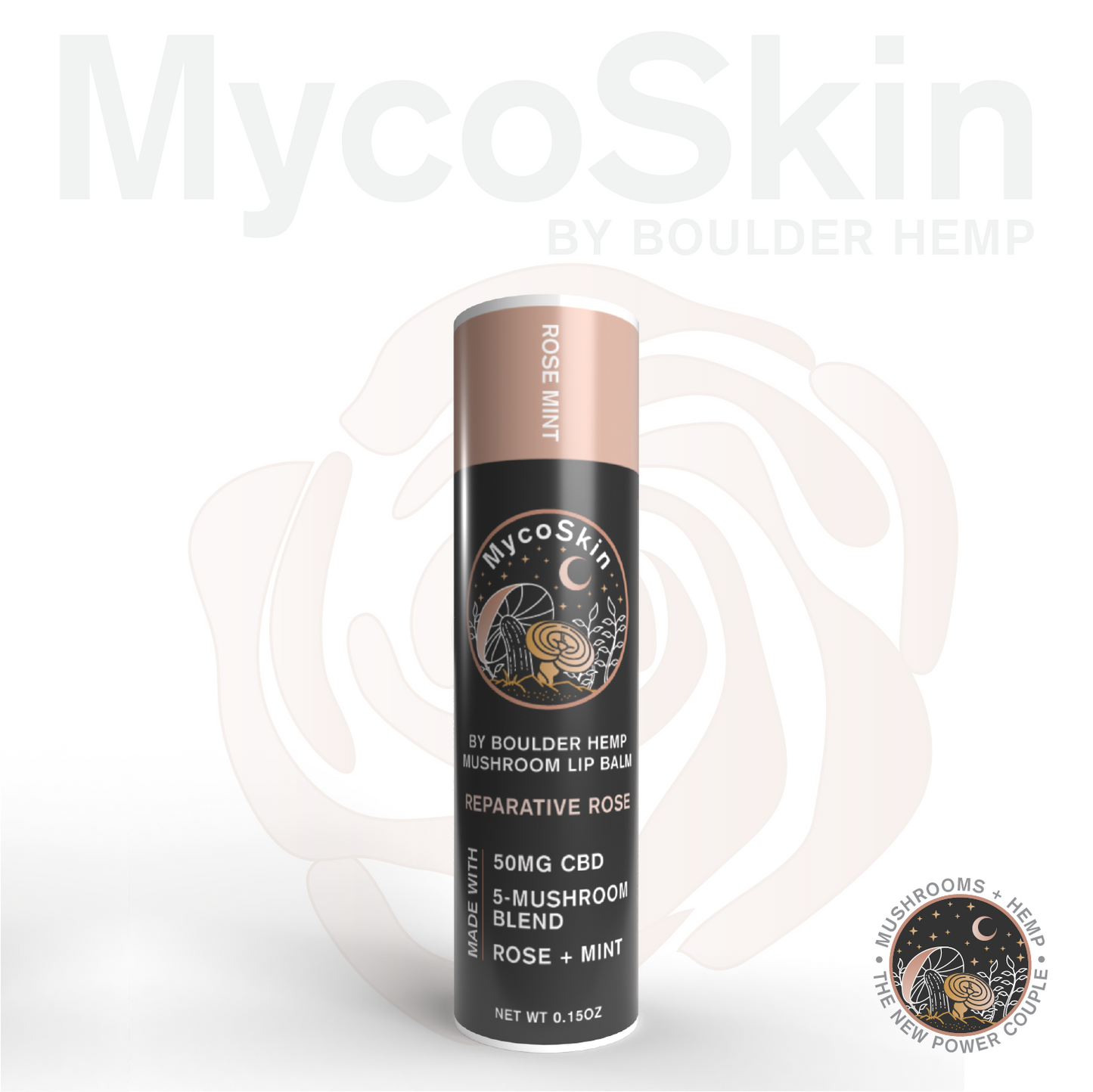 Wholesale Reparative Rose 50mg CBD + Mushroom Lip Balm-1