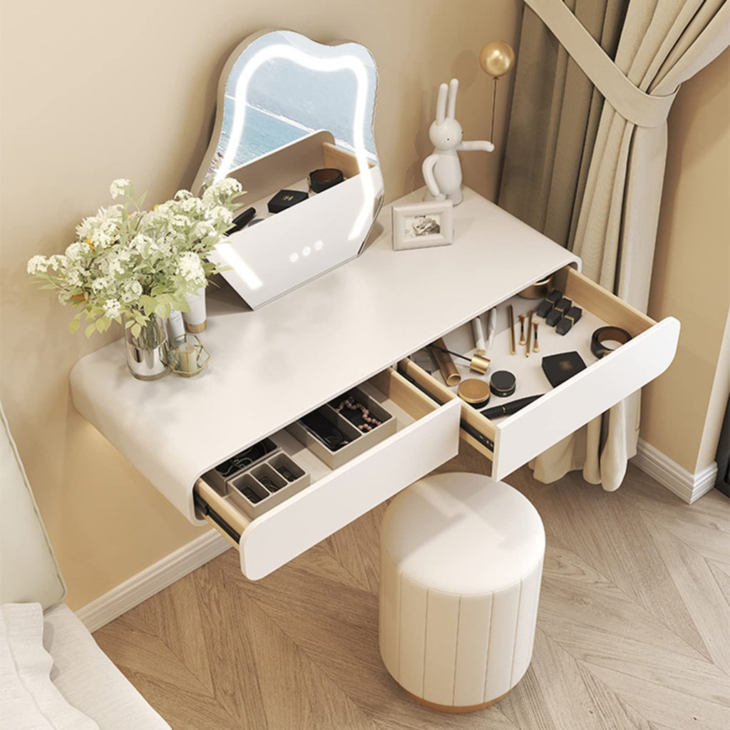 Spa Floating Vanity Console — LED Backlit Makeup Vanity | Floating Design